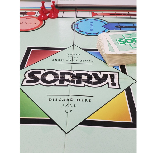 Vintage 1998 SORRY! Parker Brothers Hasbro Board Game Strategy 100% COMPLETE - Picture 5 of 9